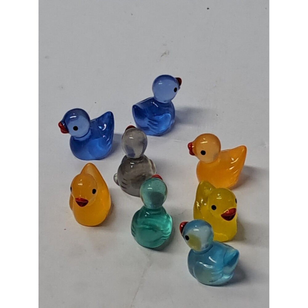 8 Pcs Mini Resin Ducks Different Mini Luminous Ducks Miniaturesp